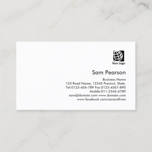 Camera Operator はっきりした Silver Cameraアイコンエレガント 名刺 (裏面)