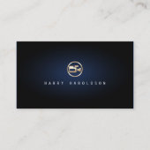 Camera Operator エレガント Camera Icon Blue Glow 名刺 (正面)