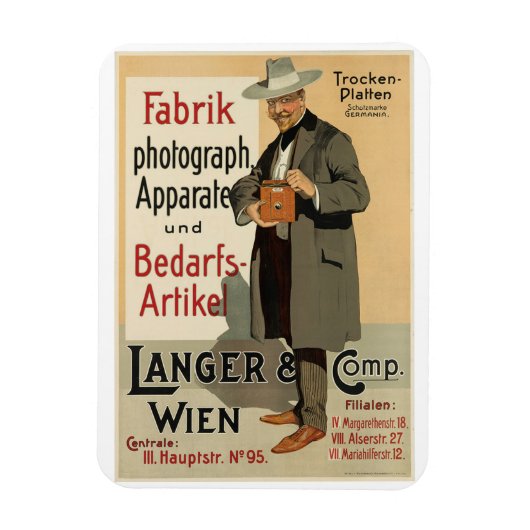 Camera Photography Ad, Vienna, AustriaヴィンテージPos マグネット (縦)