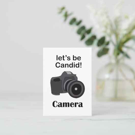 Camera Professional Candid Photographer 名刺 (スタンド正面)