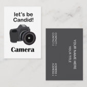 Camera Professional Candid Photographer 名刺 (正面/裏面)