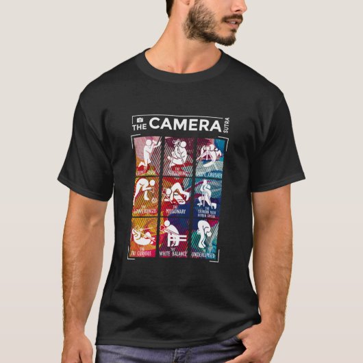 Camera Sutra photographer taking photos camera gif Tシャツ (正面)