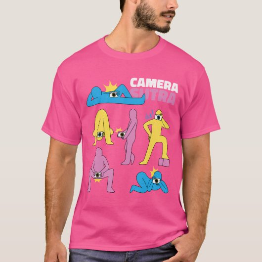 Camera Sutra Poses 2 Funny Photography Tシャツ (正面)