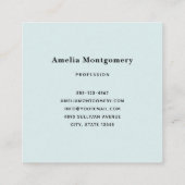 Camera with Flowers Retro Pastel Image スクエア名刺 (裏面)