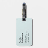 Camera with Flowers Retro Pastel Image ラゲッジタグ (裏面縦)