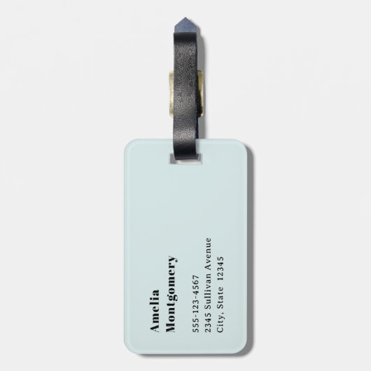 Camera with Flowers Retro Pastel Image ラゲッジタグ (裏面縦)