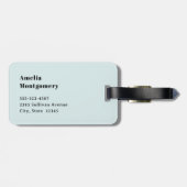 Camera with Flowers Retro Pastel Image ラゲッジタグ (裏面横)