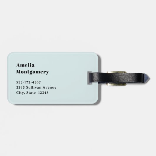 Camera with Flowers Retro Pastel Image ラゲッジタグ (裏面横)