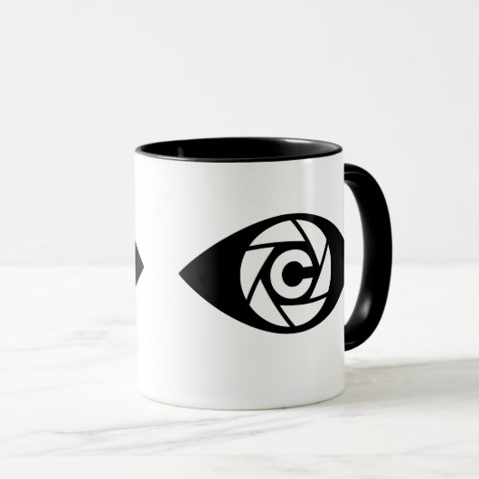 Cameraman Two-Tone Mag — The Shutterclique マグカップ (正面右)