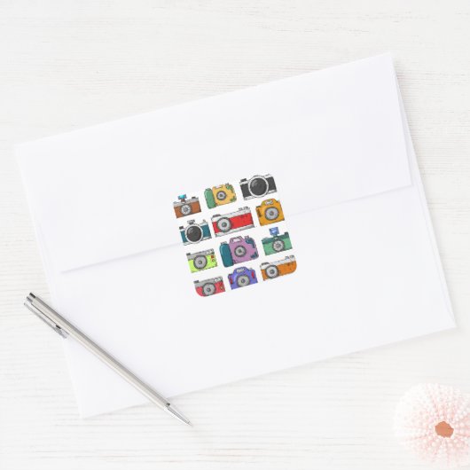 Cameras スクエアシール (封筒)