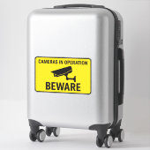 Cameras in Operation Beware Security Sign シール (スーツケース)