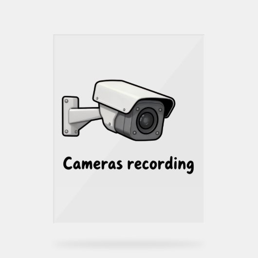 cameras recording アクリルサイン (正面)