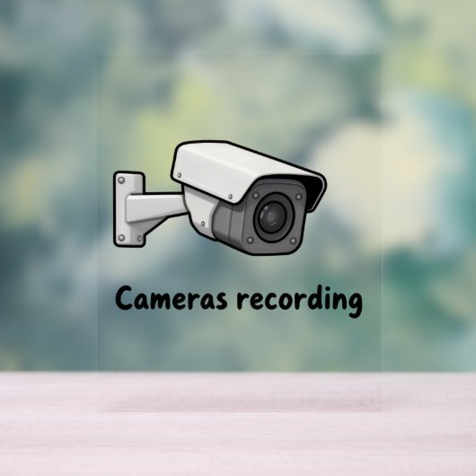 cameras recording アクリルサイン (ニュートラル)