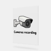 cameras recording アクリルサイン (傾斜)