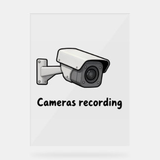 cameras recording アクリルサイン