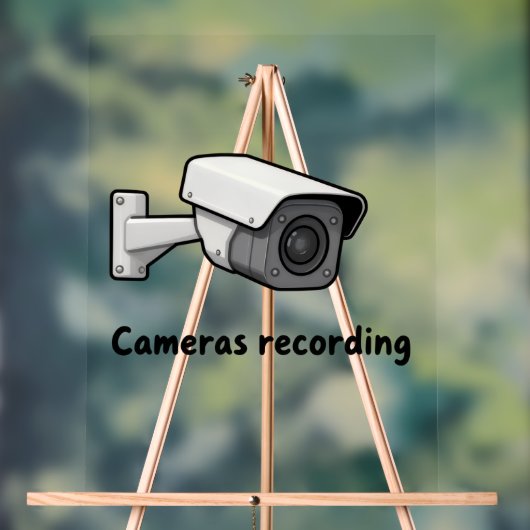 cameras recording アクリルサイン (ニュートラル)
