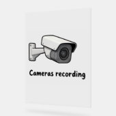 cameras recording アクリルサイン (傾斜)