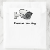 cameras recording 長方形シール (バッグ)