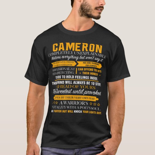 CAMERON 完全な謎 Tシャツ (正面)
