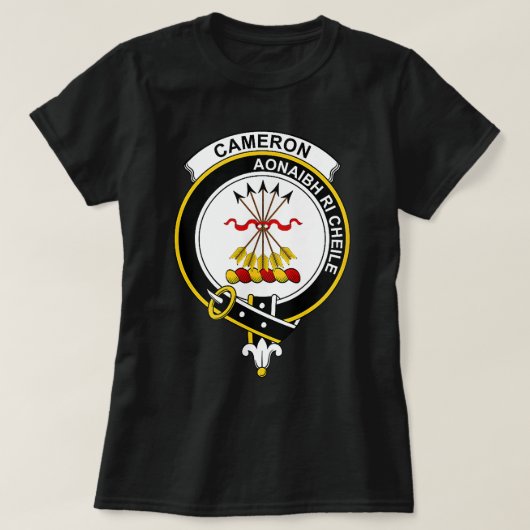 Cameron Coat of Arms  Family Crest  Tシャツ (デザイン正面)