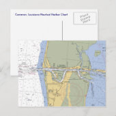 Cameron Louisiana Harbor Chart航海のはがき ポストカード (正面/裏面)