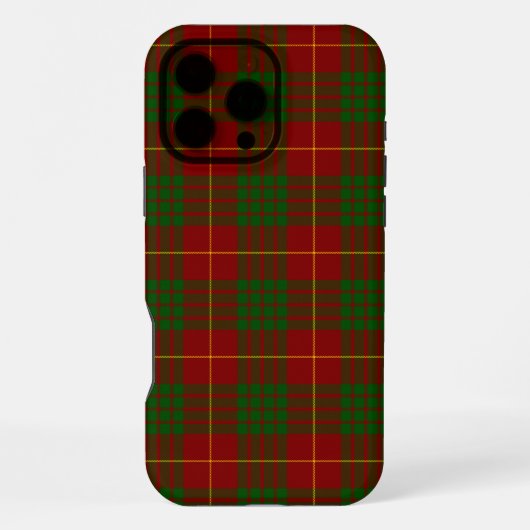 Cameron tartan red green plaid iPhoneケース (裏面)