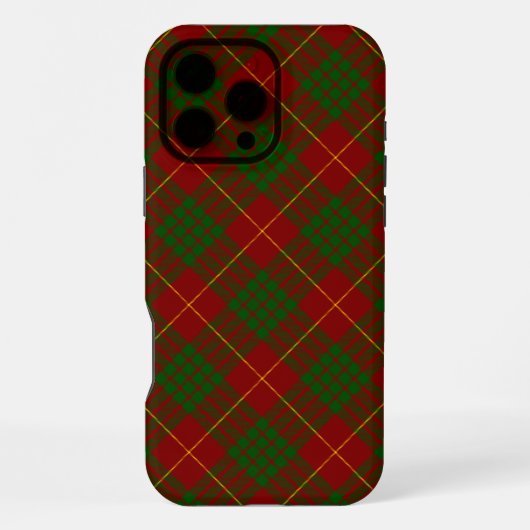 Cameron tartan red green plaid iPhoneケース (裏面)