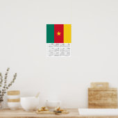 Cameroon 2026 Calendar, Large, Cameroon Flag ポスター (キッチン)
