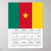 Cameroon 2026 Calendar, Large, Cameroon Flag ポスター (正面)