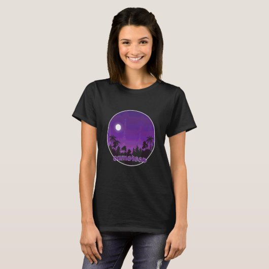Cameroon By Night With Palms Tシャツ (正面フル)