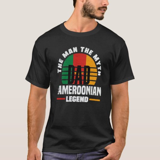 Cameroon Cameroonian Cameroon Flag Fathers Day Tシャツ (正面)