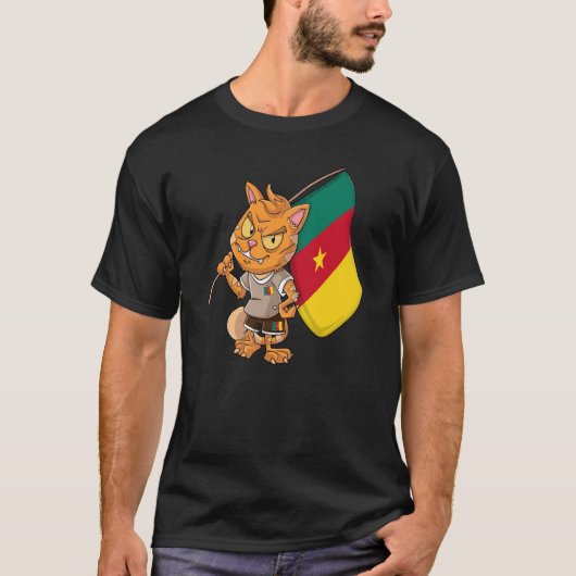 Cameroon fan cat tシャツ (正面)