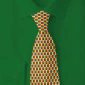 Cameroon Flag Brick Pattern ネクタイ
