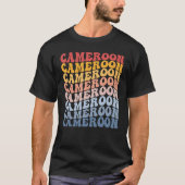 Cameroon Groovy Retro Cameroonian Tシャツ (正面)