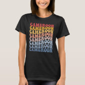 Cameroon Groovy Retro Cameroonian Tシャツ (正面)