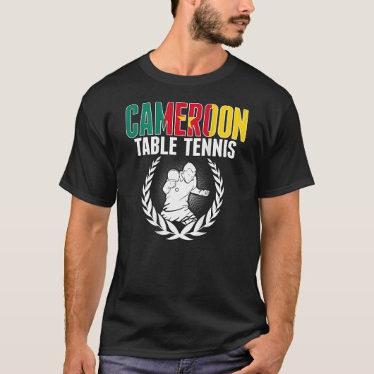 Cameroon Table Tennis Cameroonian Ping Pong Suppo Tシャツ (正面)