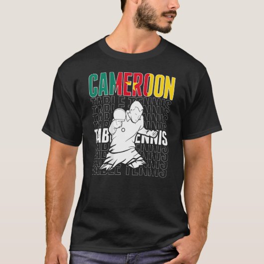Cameroon Table Tennis Support Cameroonian Ping P Tシャツ (正面)
