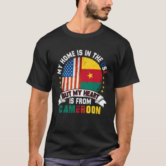 Cameroonian American Patriot Heart is from Cameroo Tシャツ (正面)