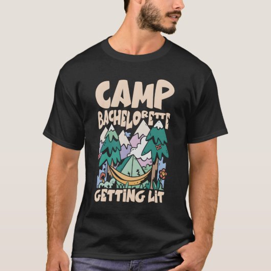 Camg Bridal Py Camp Bachelorette Getting Lit Tシャツ (正面)