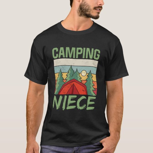 Camg Niece Campfire Campsite Camper Camp Tシャツ (正面)