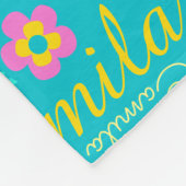 Camilaパーソナライズ短名アクアピンク毛布 フリースブランケット (角)