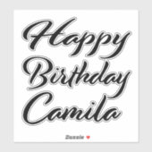 Camila Name Vorname black Sticker Geburtstag シール (シート)