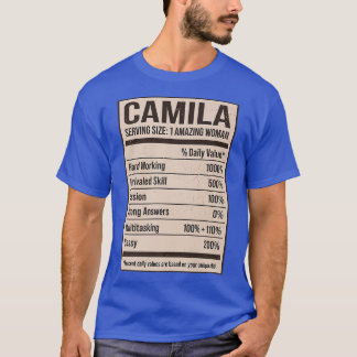 Camila Nutrition Facts Name Nickname Alias Title F Tシャツ