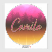Camila Vorname Name golden pink Aufkleber Sticker シール (シート)