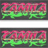 Camila Vorname Name Graffiti Aufkleber Sticker シール (正面)