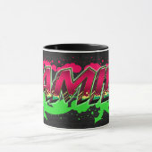 Camila Vorname Name Graffiti red green Tasse マグカップ (中央)