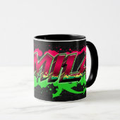 Camila Vorname Name Graffiti red green Tasse マグカップ (正面右)