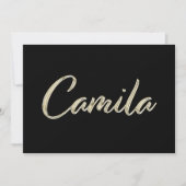 Camila white gold Handwriting Karte カード (正面)
