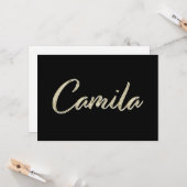 Camila white gold Handwriting Karte カード (正面/裏面インサイチュ)