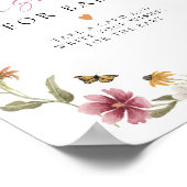 CAMILLAボホワイルドフラワーガールベビーの願いベビー ポスター (角)